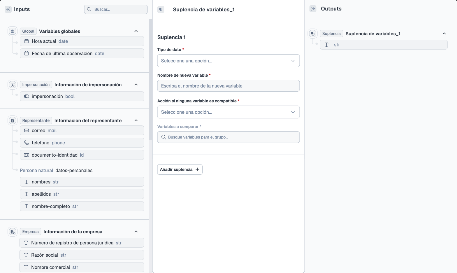 Configuración del nodo Agrupación condicional