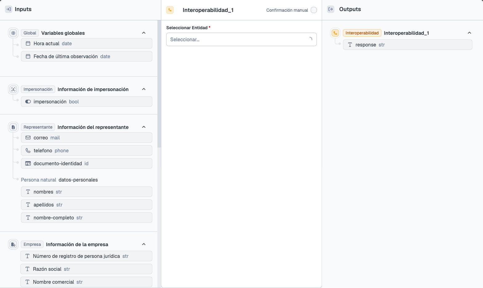 Configuración del nodo Interoperabilidad